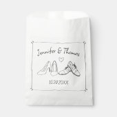 Eigenzinnige Whimsical Hand Getrokken Doodle Schoe Bedankzakje (Voorkant)