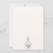 Eigenzinnige Whimsical Hand getrokken kerk Doodle  Kaart (Achterkant)