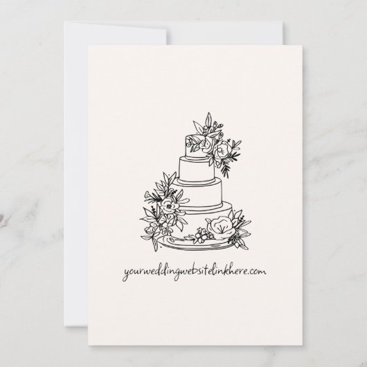 Eigenzinnige Whimsical Hand getrokken taart Doodle Kaart (Achterkant)