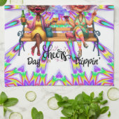 Eigenzinnige Wijn Dames Cher Keuken Handdoeken (Gevouwen)