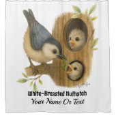 eigenzinnige witborsentouch douchegordijn (Voorkant)