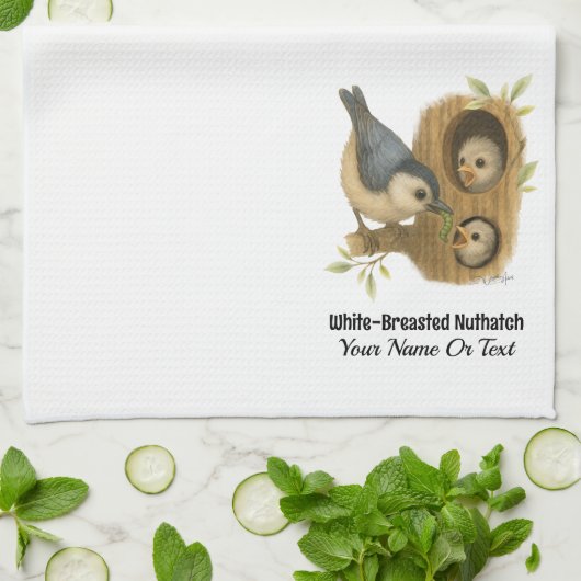 eigenzinnige witborsentouch theedoek (Gevouwen)