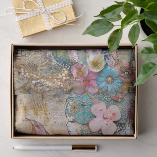 EIGENZINNIGE ZEEMEERMIN DECOUPAGE TISSUEPAPIER (Geschenk)