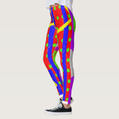 Eigenzinnige Zig-Zag Clown Broek Esthetisch Leggings (Links)