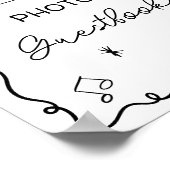 Eigenzinnige zwarte Hand getrokken gastenboek brui Poster (Hoek)