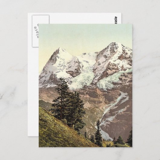 Eiger and Monch, Bernese Oberland, Zwitserland vin Briefkaart (Voorkant / Achterkant)