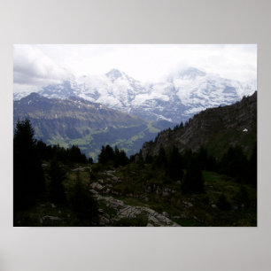 Eiger-, Mönch- en Jungfrau-gebergte - Poster