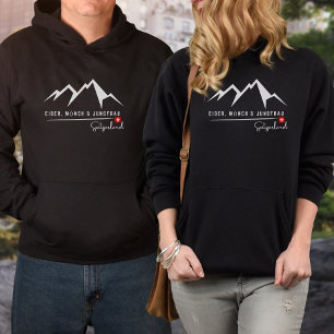 Eiger, Mönch en Jungfrau Trilogy.   Zwitserse Alpe Hoodie