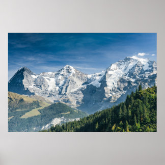 Eiger, Mönch en Jungfrau, Zwitserland - Zwitserse Poster