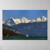 Eiger, Mönch & Jungfrau, Thunersee, Zwitserland Poster (Voorkant)