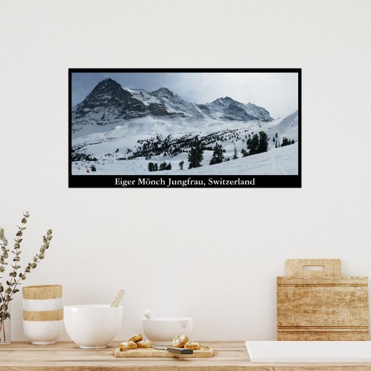 Eiger Mönch Jungfrau, Zwitserland Poster (Keuken)