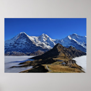 Eiger, Mönch und Jungfrau, Zwitserland, Schweiz Poster