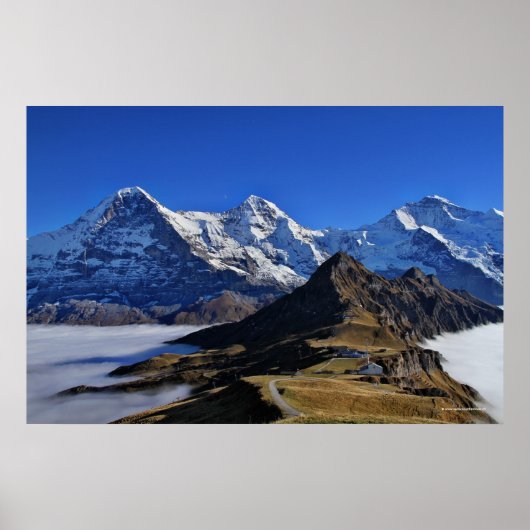 Eiger, Mönch und Jungfrau, Zwitserland, Schweiz Poster (Voorkant)