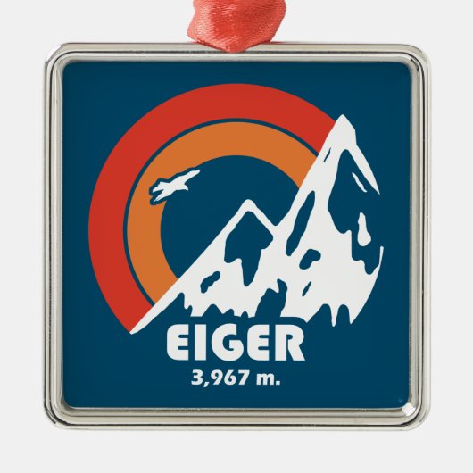 Eiger Sun Eagle Metalen Ornament (Voorkant)
