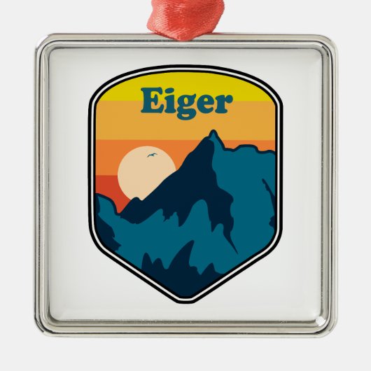 Eiger Sunrise Metalen Ornament (Voorkant)