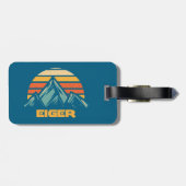 Eiger Switzerland Retro Turquoise Bagagelabel (Achterkant horizontaal)