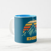 Eiger Switzerland Retro Turquoise Tweekleurige Koffiemok (Voorkant links)
