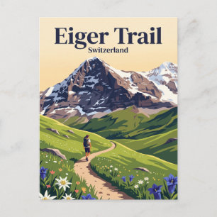 Eiger Trail Zwitserland Briefkaart