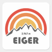 Eiger Vierkante Sticker (Voorkant)