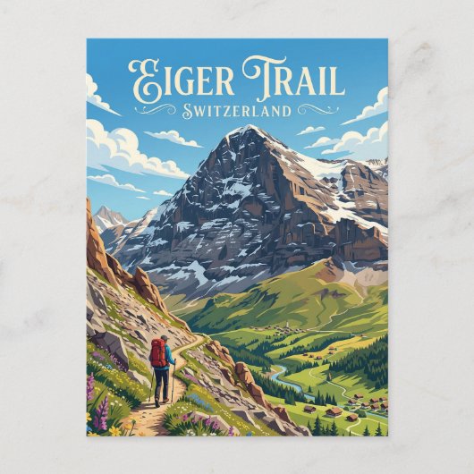 Eiger Zwitserland Briefkaart (Voorkant)