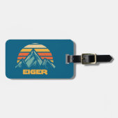 Eiger Zwitserland Retro Turquoise Bagagelabel (Voorkant horizontaal)
