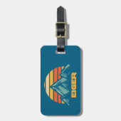 Eiger Zwitserland Retro Turquoise Bagagelabel (Voorkant verticaal)