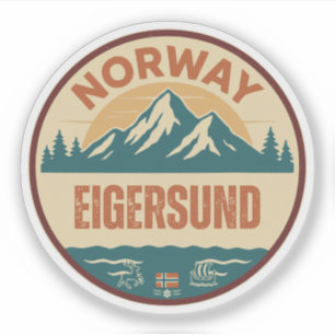 Eigersund, Noorwegen Norway Sticker