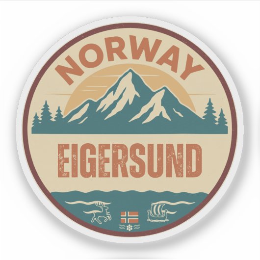 Eigersund, Noorwegen Norway Sticker (Voorkant)