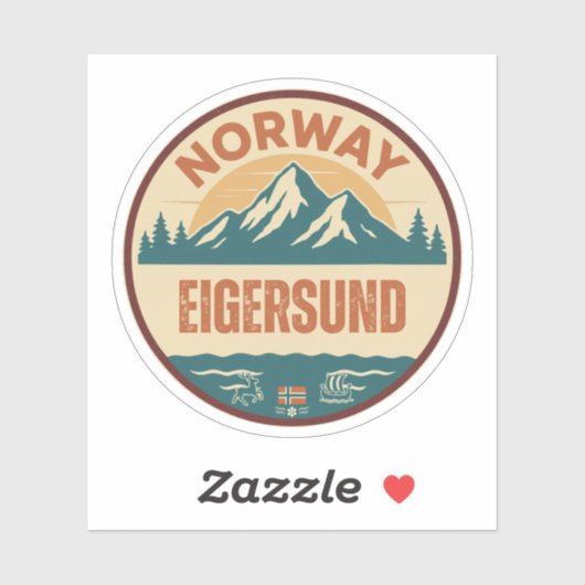 Eigersund, Norge Noorwegen Sticker (Vel)