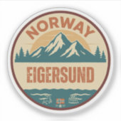 Eigersund, Norge Noorwegen Sticker (Voorkant)