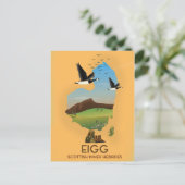 Eigg Schotse Binnen-Hebriden Kaart (Staand voorkant)