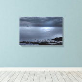Eigg vanuit Camusdarrach Beach Canvas Afdruk (Insitu (Houten vloer))