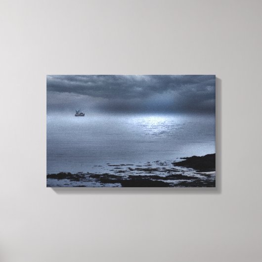 Eigg vanuit Camusdarrach Beach Canvas Afdruk (Voorkant)
