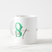 Eight 8 Year Anniversary with Personalization Koffiemok (Voorkant links)