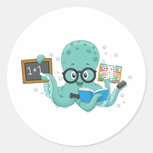 Eight-Arm Wonders: Octo-Stick Collectie Ronde Sticker (Voorkant)