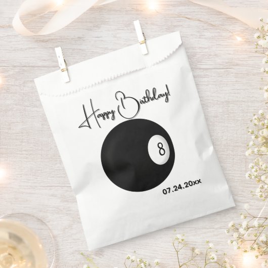 Eight Ball Billiard Theme Bedankzakje (Geknipt)