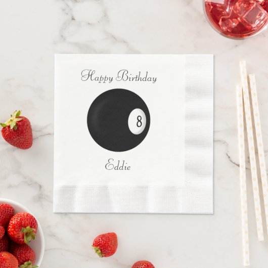 Eight Ball Billiard Theme Custom Servet (Insitu)