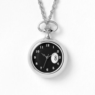Eight Ball Billiard Theme Horloge