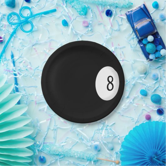 Eight Ball Billiard Theme Papieren Bordje (Feest)
