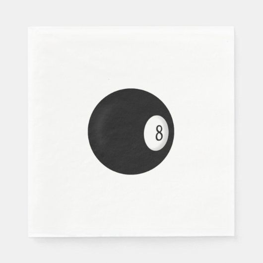Eight Ball Billiard Theme Servetten (Voorkant)