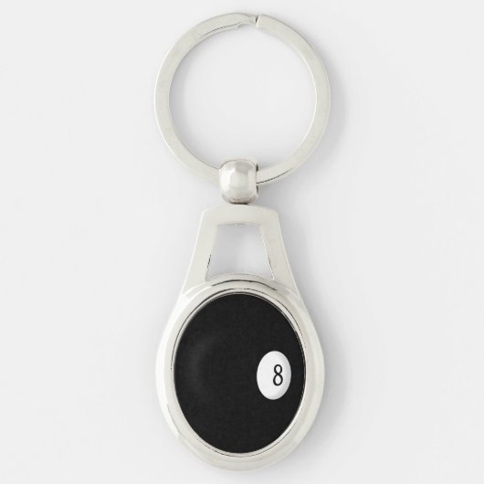 Eight Ball Billiard Theme Sleutelhanger (Voorkant)