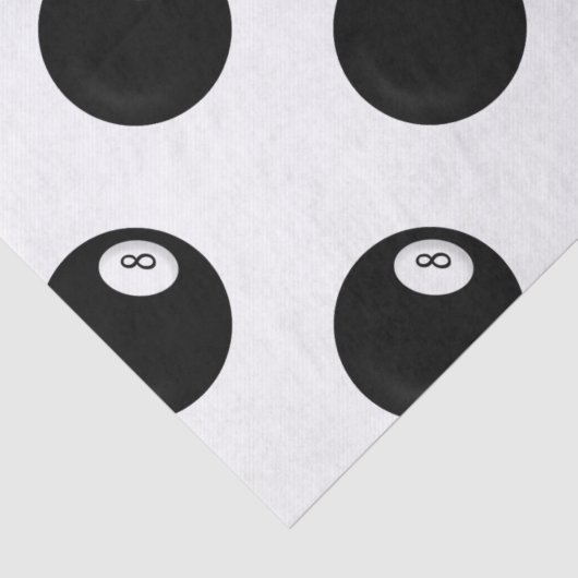Eight Ball Billiard Theme Tissuepapier (Detail)