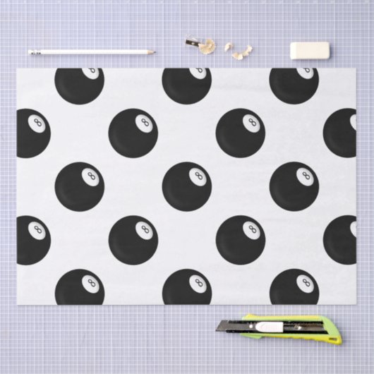 Eight Ball Billiard Theme Tissuepapier (Craft)
