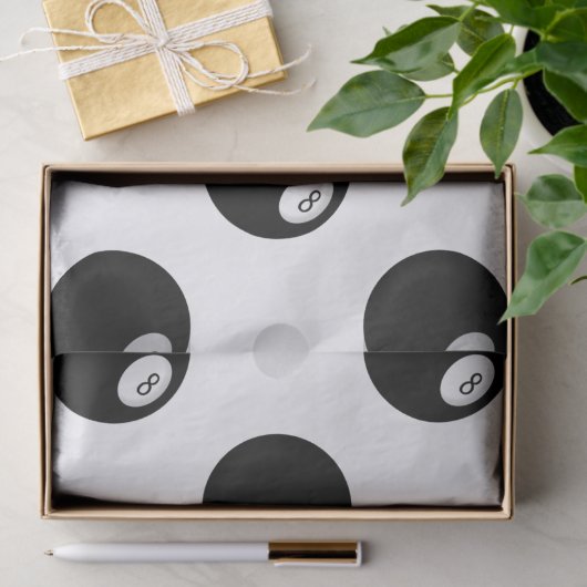 Eight Ball Billiard Theme Tissuepapier (Geschenk)