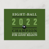Eight Ball Champion Briefkaart (Voorkant)