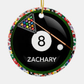 Eight Ball Game Keramisch Ornament (Voorkant)