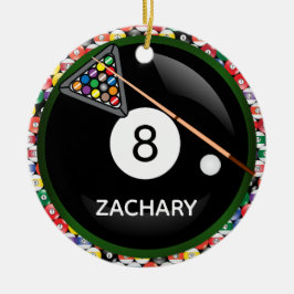 Eight Ball Game Keramisch Ornament