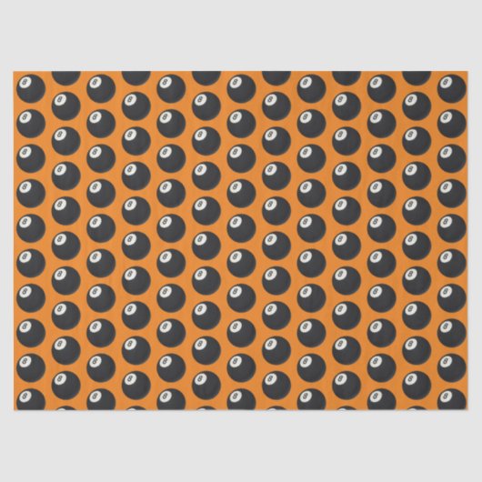 Eight Ball Y2K Snooker 90s Orange Tissuepapier (Voorkant)