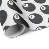 Eight Ball Y2K Snooker Black and White Cadeaupapier (Rol Hoek)