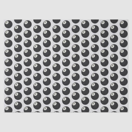 Eight Ball Y2K Snooker Black and White Tissuepapier (Voorkant)